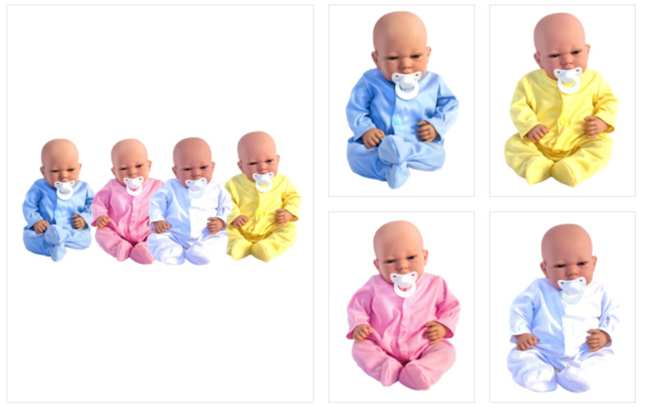 MBD® 4-Pack Doll Rompers Outfit Set for 18-Inch Dolls – Mix & Match Playwear Collection